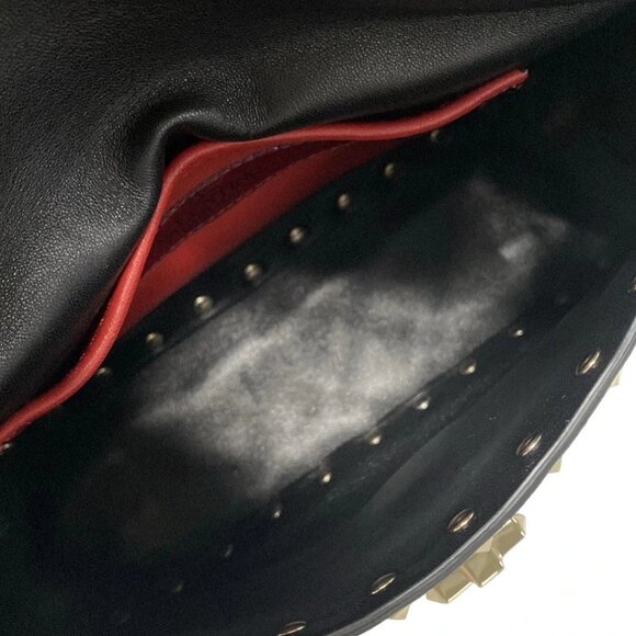 VALENTINOGARAVANI Rockstud Spike Small Bag - Gold Leather Handbag 958-082525 - Picture 13 of 14